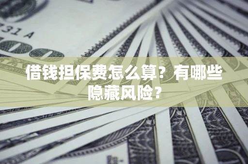 济南借钱担保费怎么算？有哪些隐藏风险？