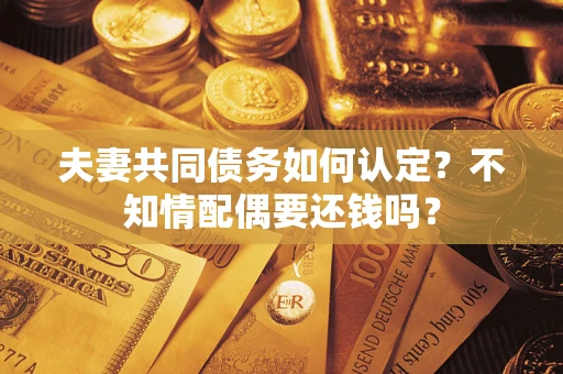 济南夫妻共同债务如何认定？不知情配偶要还钱吗？